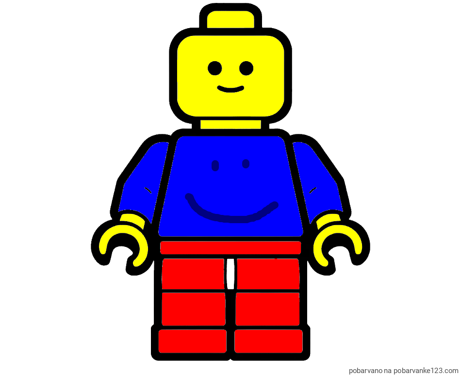 POBARVANA POBARVANKA - Pobarvanka LEGO figurice fanta