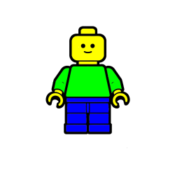 POBARVANA POBARVANKA - Pobarvanka LEGO figurice fanta