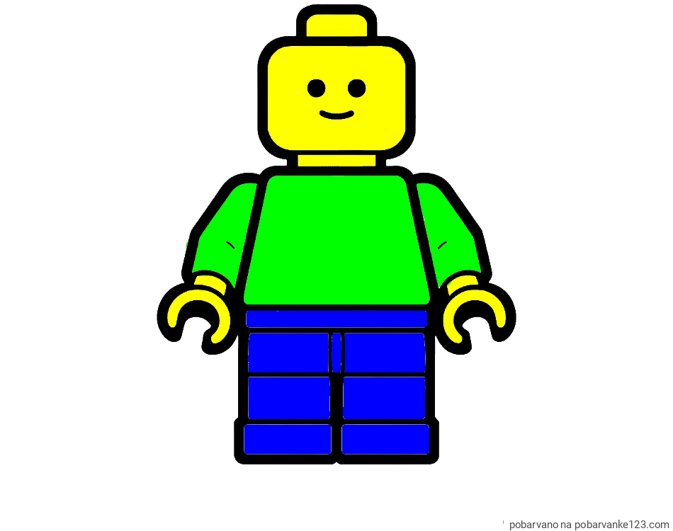 POBARVANA POBARVANKA - Pobarvanka LEGO figurice fanta