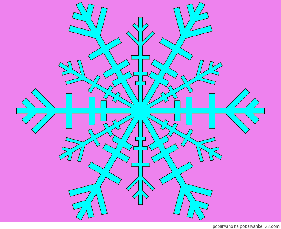 POBARVANA POBARVANKA - Pobarvanka lepe snežinke