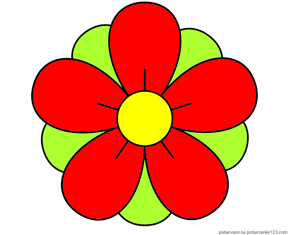 POBARVANA POBARVANKA - Pobarvanka lepega cveta