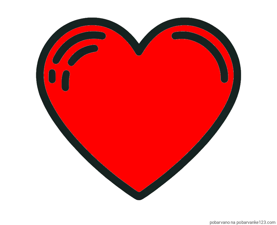 POBARVANA POBARVANKA - Pobarvanka lepega srčka