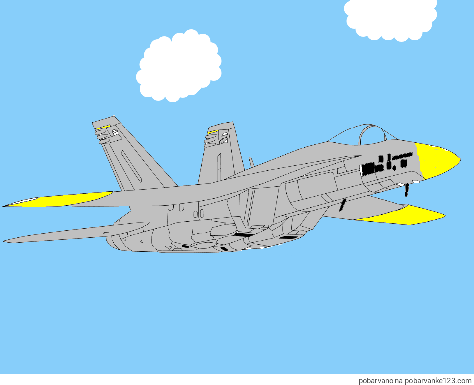 POBARVANA POBARVANKA - Pobarvanka letala Hornet