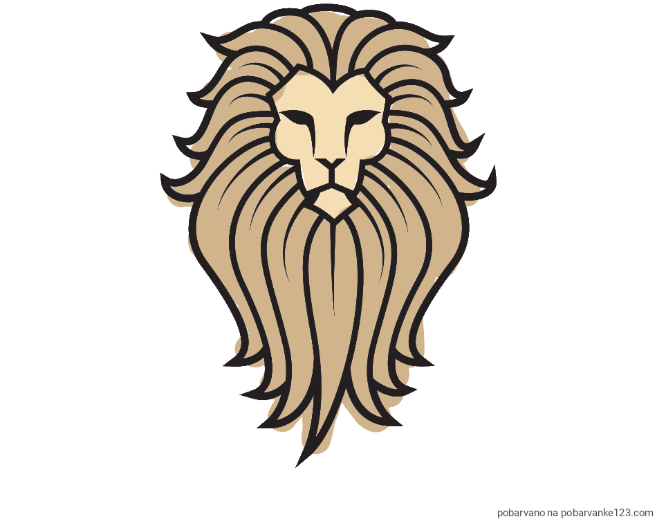 POBARVANA POBARVANKA - Pobarvanka leva z bujno grivo