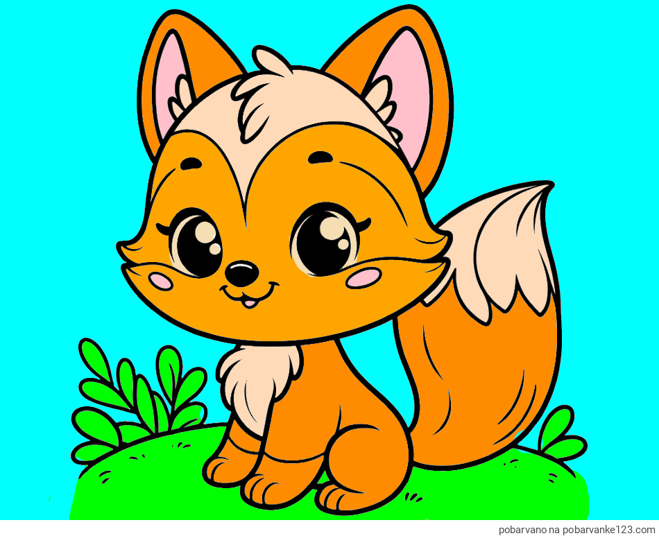 POBARVANA POBARVANKA - Pobarvanka lisičke