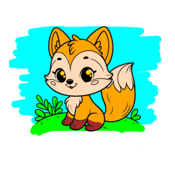 POBARVANA POBARVANKA - Pobarvanka lisičke