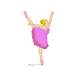 Pobarvana pobarvanka - Pobarvanka ljubke baletke