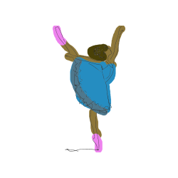 Pobarvana pobarvanka - Pobarvanka ljubke baletke