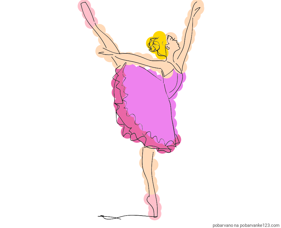 POBARVANA POBARVANKA - Pobarvanka ljubke baletke