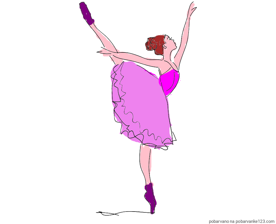 POBARVANA POBARVANKA - Pobarvanka ljubke baletke