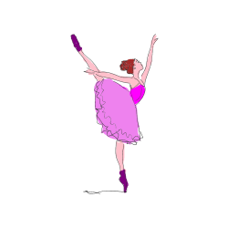 Pobarvana pobarvanka - Pobarvanka ljubke baletke