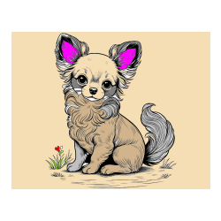 Pobarvana pobarvanka - Pobarvanka ljubke čivave