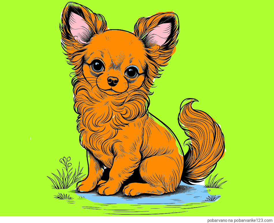 POBARVANA POBARVANKA - Pobarvanka ljubke čivave