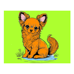 Pobarvana pobarvanka - Pobarvanka ljubke čivave