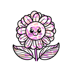 POBARVANA POBARVANKA - Pobarvanka ljubke in nasmejane rože