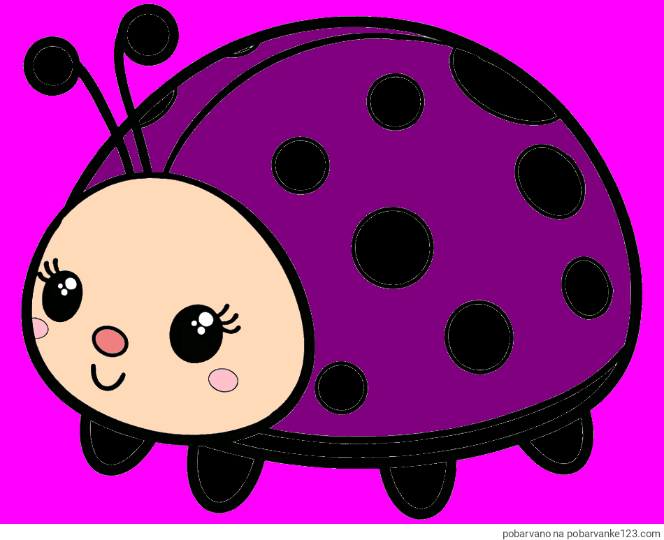 POBARVANA POBARVANKA - Pobarvanka ljubke pikapolonice