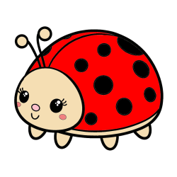 Pobarvana pobarvanka - Pobarvanka ljubke pikapolonice