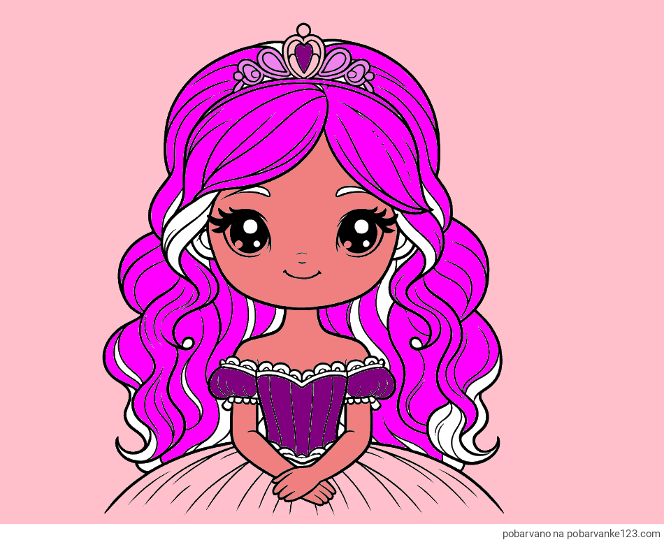 POBARVANA POBARVANKA - Pobarvanka ljubke princese