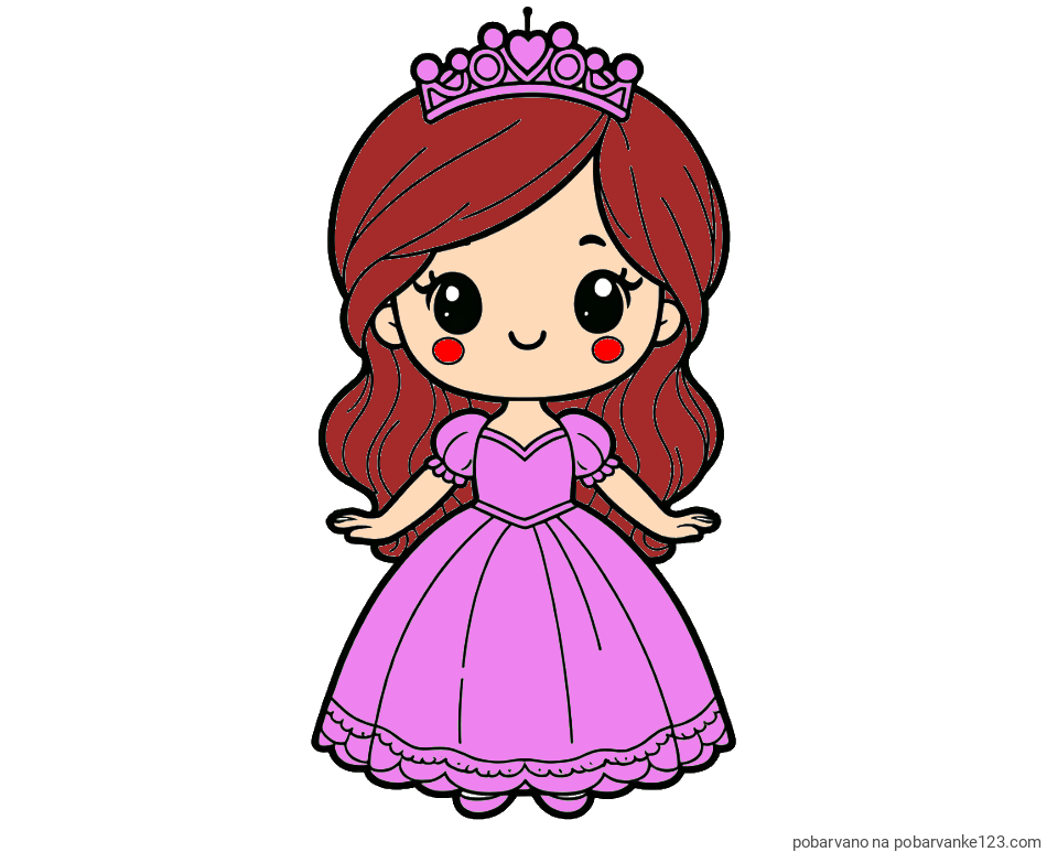 POBARVANA POBARVANKA - Pobarvanka ljubke princeske