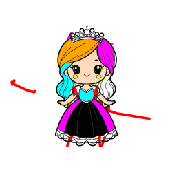 Pobarvana pobarvanka - Pobarvanka ljubke princeske