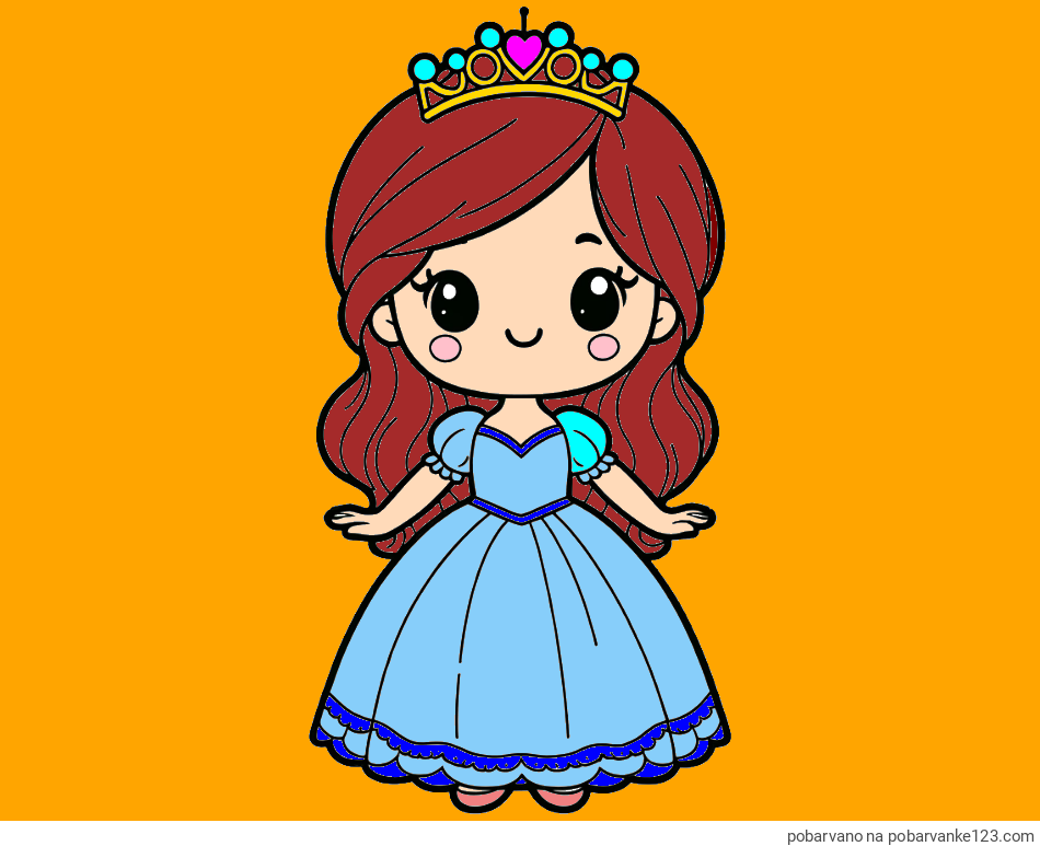 POBARVANA POBARVANKA - Pobarvanka ljubke princeske