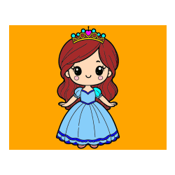 Pobarvana pobarvanka - Pobarvanka ljubke princeske