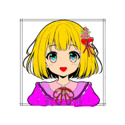 Pobarvana pobarvanka - Pobarvanka ljubke punčke v anime slogu