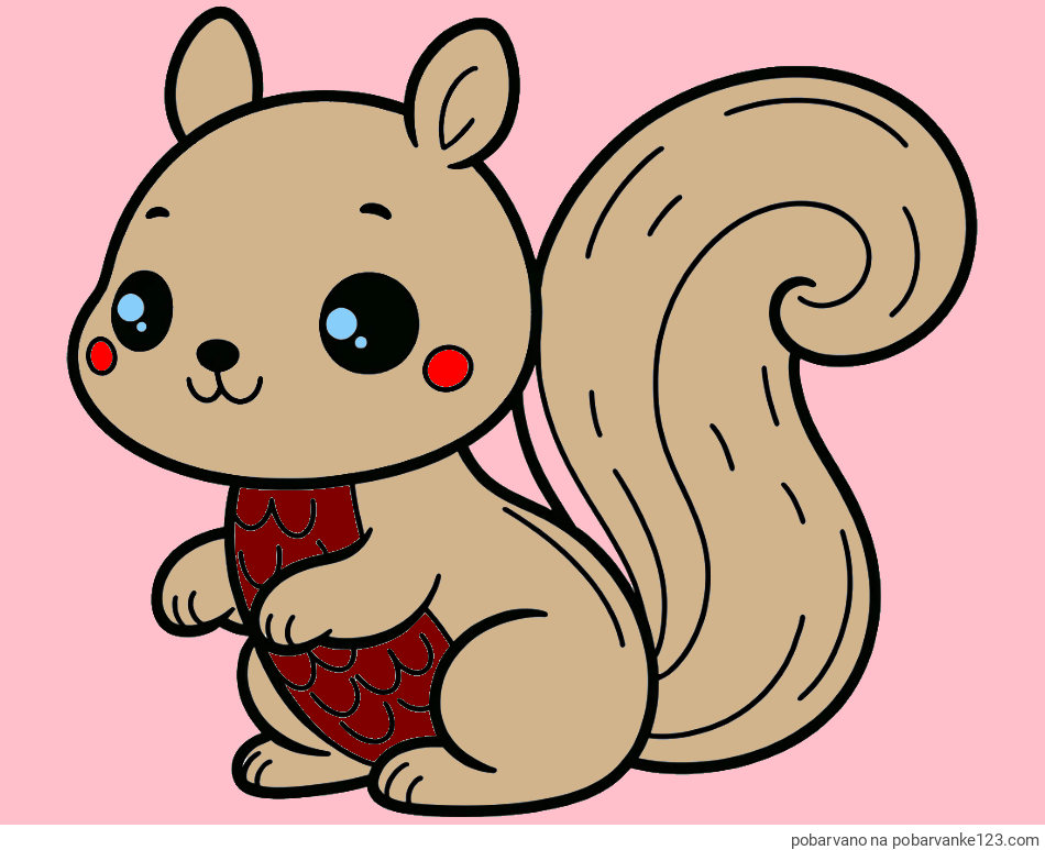 POBARVANA POBARVANKA - Pobarvanka ljubke veverice