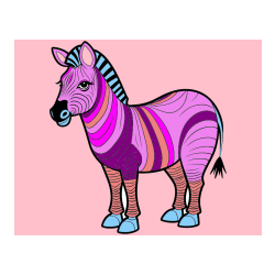 Pobarvana pobarvanka - Pobarvanka ljubke zebre