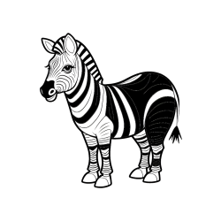 Pobarvana pobarvanka - Pobarvanka ljubke zebre