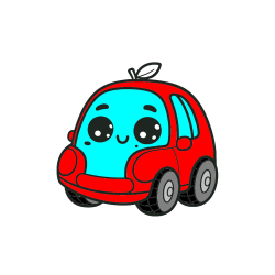 Pobarvana pobarvanka - Pobarvanka ljubkega avtomobila