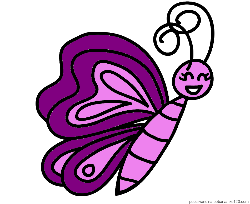 POBARVANA POBARVANKA - Pobarvanka ljubkega metulja