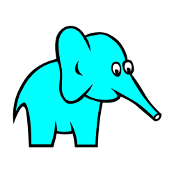 Pobarvana pobarvanka - Pobarvanka ljubkega slončka