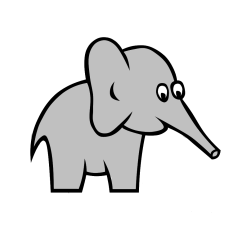 Pobarvana pobarvanka - Pobarvanka ljubkega slončka