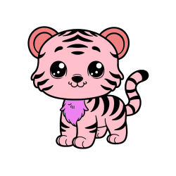 Pobarvana pobarvanka - Pobarvanka ljubkega tigrčka