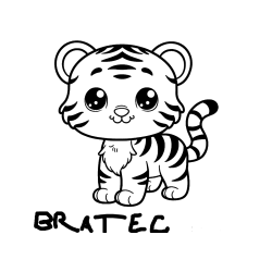 POBARVANA POBARVANKA - Pobarvanka ljubkega tigrčka