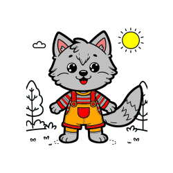 Pobarvana pobarvanka - Pobarvanka ljubkega volka