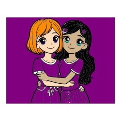 POBARVANA POBARVANKA - Pobarvanka ljubkih prijateljic