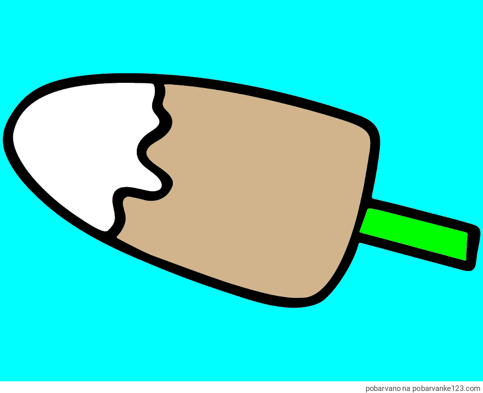 POBARVANA POBARVANKA - Pobarvanka lučke (sladoled na palčki)