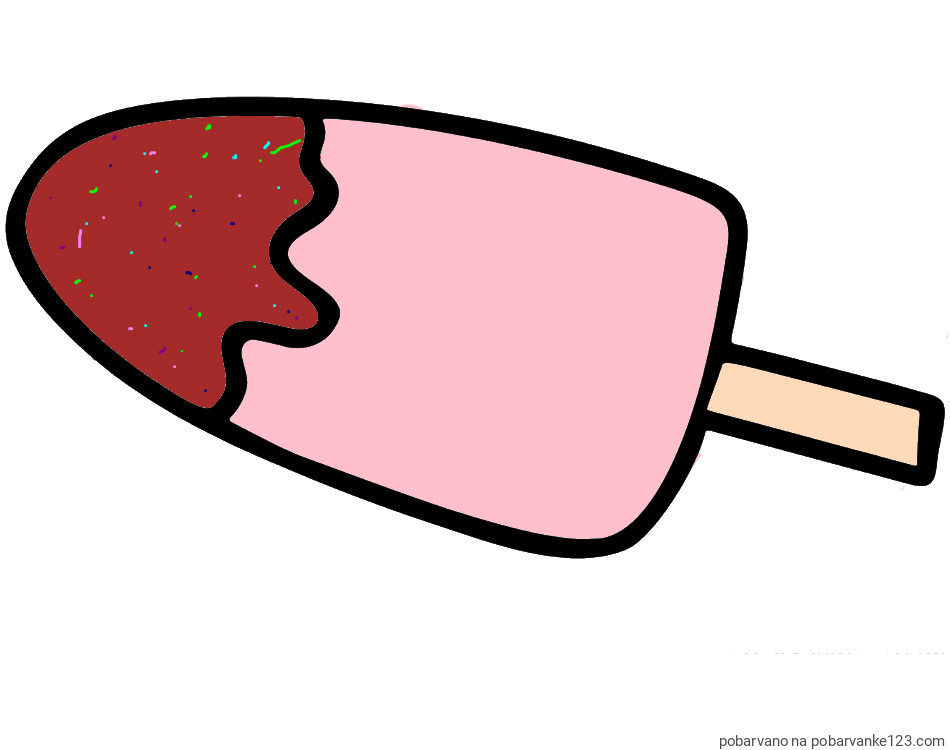 POBARVANA POBARVANKA - Pobarvanka lučke (sladoled na palčki)