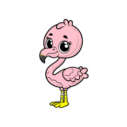 POBARVANA POBARVANKA - Pobarvanka majhnega flaminga