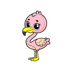 Pobarvana pobarvanka - Pobarvanka majhnega flaminga