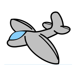 Pobarvana pobarvanka - Pobarvanka majhnega letala