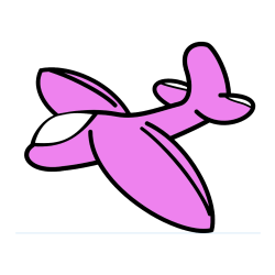 Pobarvana pobarvanka - Pobarvanka majhnega letala