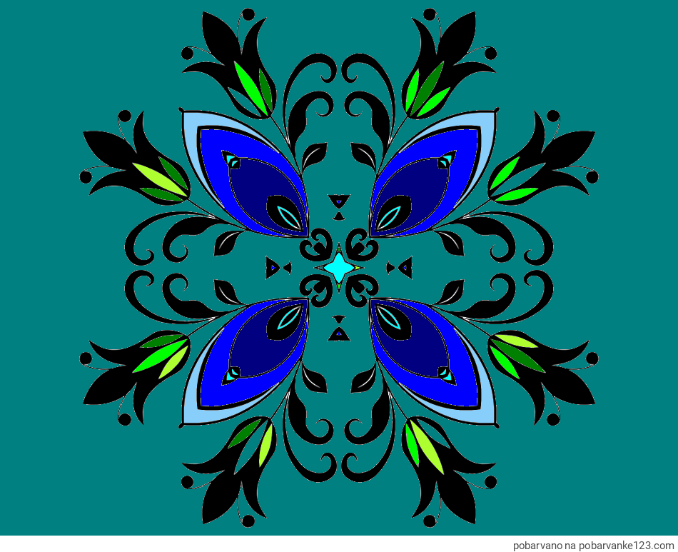 POBARVANA POBARVANKA - Pobarvanka mandale (cvetovi)