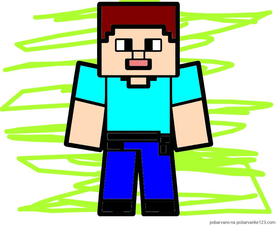 POBARVANA POBARVANKA - Pobarvanka Minecraft figurice