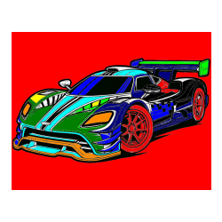 POBARVANA POBARVANKA - Pobarvanka modernega športnega avtomobila