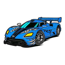 POBARVANA POBARVANKA - Pobarvanka modernega športnega avtomobila