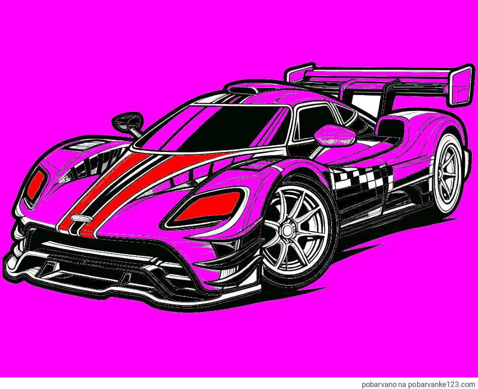 POBARVANA POBARVANKA - Pobarvanka modernega športnega avtomobila