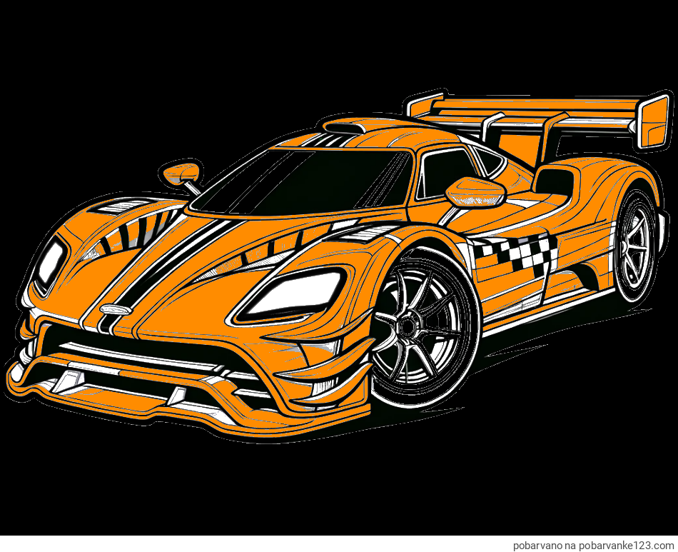 POBARVANA POBARVANKA - Pobarvanka modernega športnega avtomobila